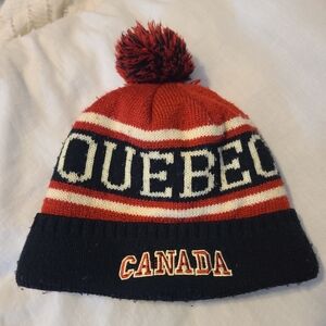Quebec Canada Teepee Brand Sherpa Lined Beanie Hat